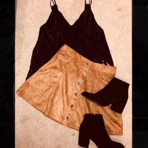 Suede She + Sky skirt